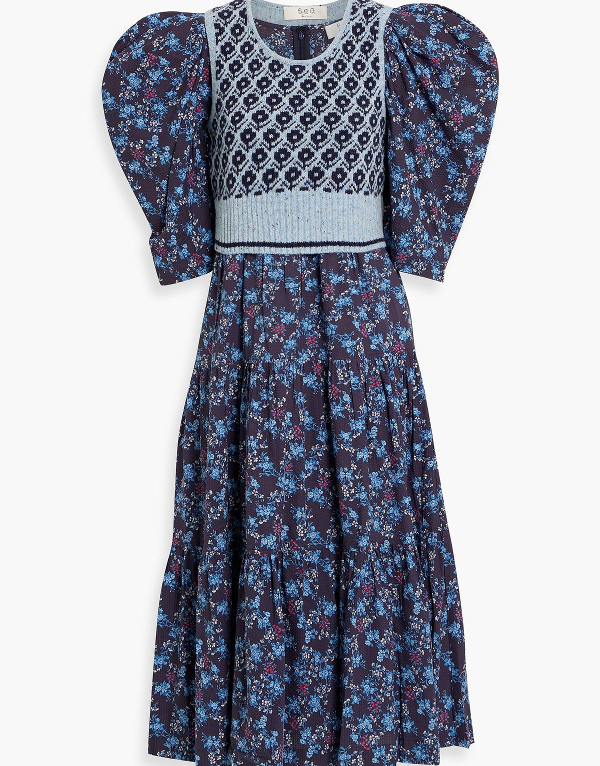 Sea Womens Midi Dresses - Navy