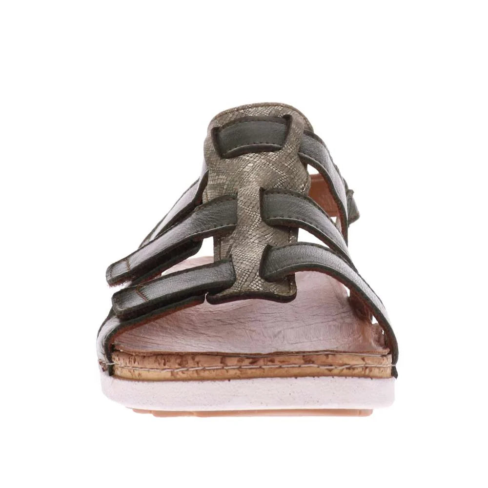 Revere Santorini Gladiator Sandal - Khaki
