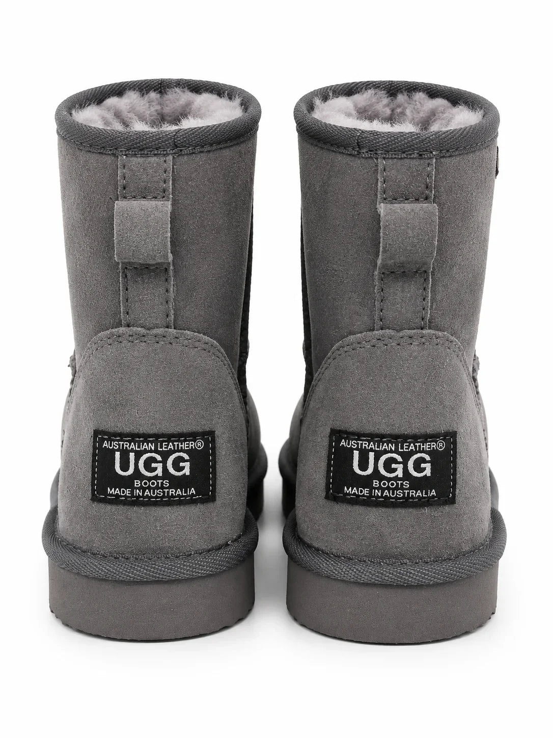 Australian Leather Ugg Mini Uggs - Grey - AU11