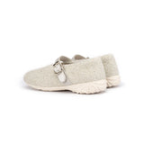 Fuzzy Mary Jane Flats - Ivory