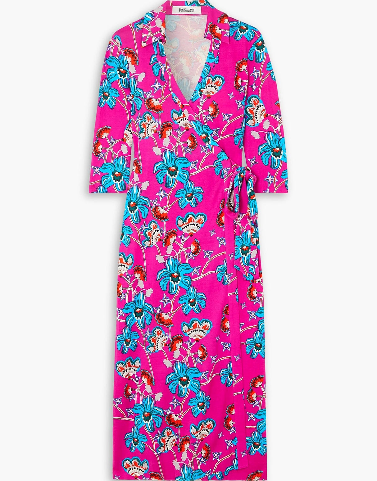 Diane Von Furstenberg Womens Midi Dresses - Magenta