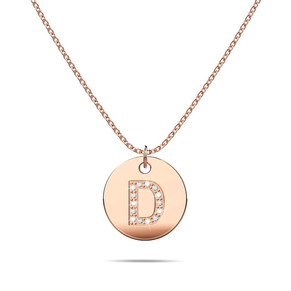 Bullion Gold Initials Fabulous Alphabet Letter Necklace Rose Gold Layered Steel Jewellery