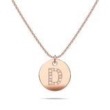 Bullion Gold Initials Fabulous Alphabet Letter Necklace Rose Gold Layered Steel Jewellery