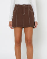 Lost In Lunar Women's Artia Mini Skirt - Choc