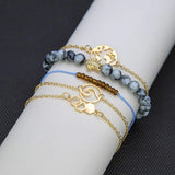 Bohemian 5-Piece Charm Bead Bracelet Set