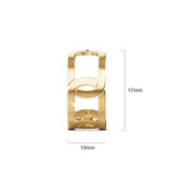 Bullion Gold Intercross Huggie Gold Layered Earrings