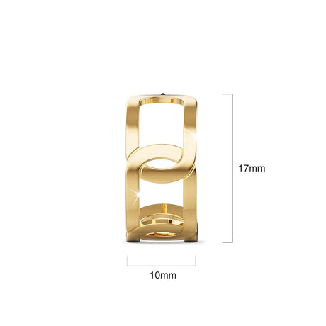 Bullion Gold Intercross Huggie Gold Layered Earrings
