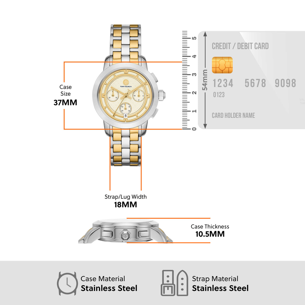Tory Burch The Tory Two Tone Watch