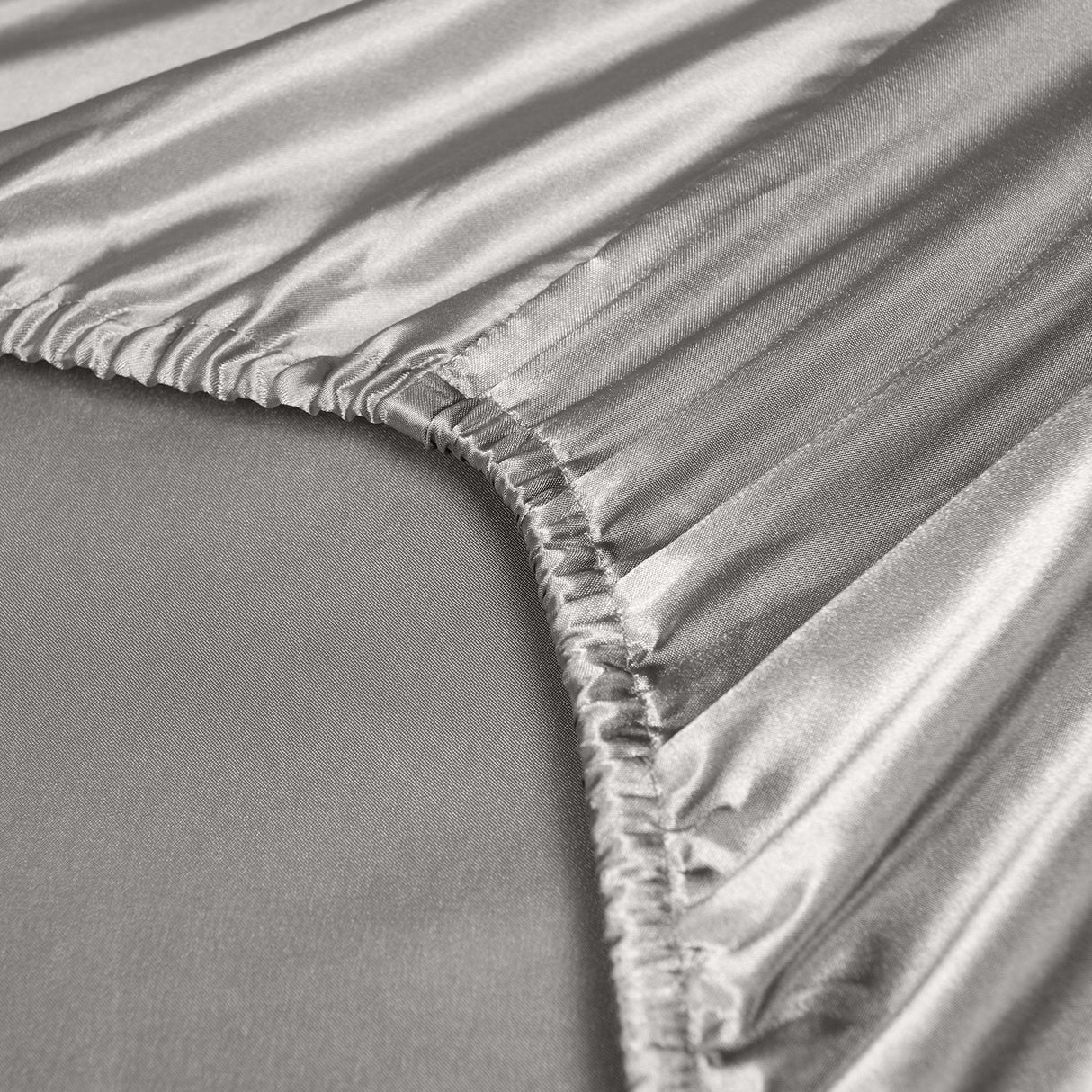 Royal Comfort 3pc Satin Sheet Set - Charcoal - King
