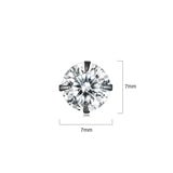 Solid 925 Signature Silver Mary Anne Crystal Stud Earrings In Black Gold