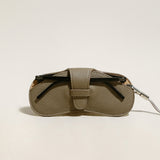 Leather Sunglasses Wrist Pouch - Taupe