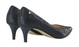 Bosccolo Womens Spike Heels Linen - Navy Blue