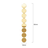 Bullion Gold Round Disc Dangle Gold Layered Earrings