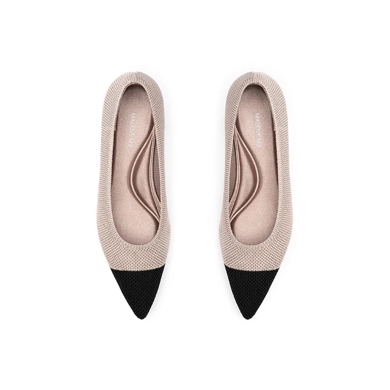 Corporate Color Block Kitten Heels - Taupe