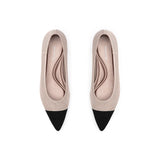Corporate Color Block Kitten Heels - Taupe