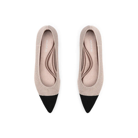 Corporate Color Block Kitten Heels - Taupe
