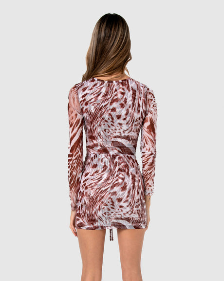 BY.DYLN Romeo Dress - Choc Print