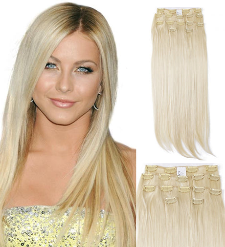 Thick Quality Light Blonde Synthetic Hair  7Piece 16Clips 22"  Straight