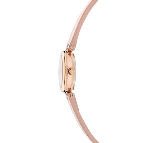 Ted Baker Womens Jolyye 24mm Rose Gold-Tone Case with White Dial and Pink Leather Strap