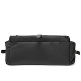 BAMEI Water-Resistant Ballistic Nylon Messenger Bag with Leather Buckle - Black