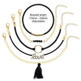 Bohemian 5-Piece Charm Bead Bracelet Set