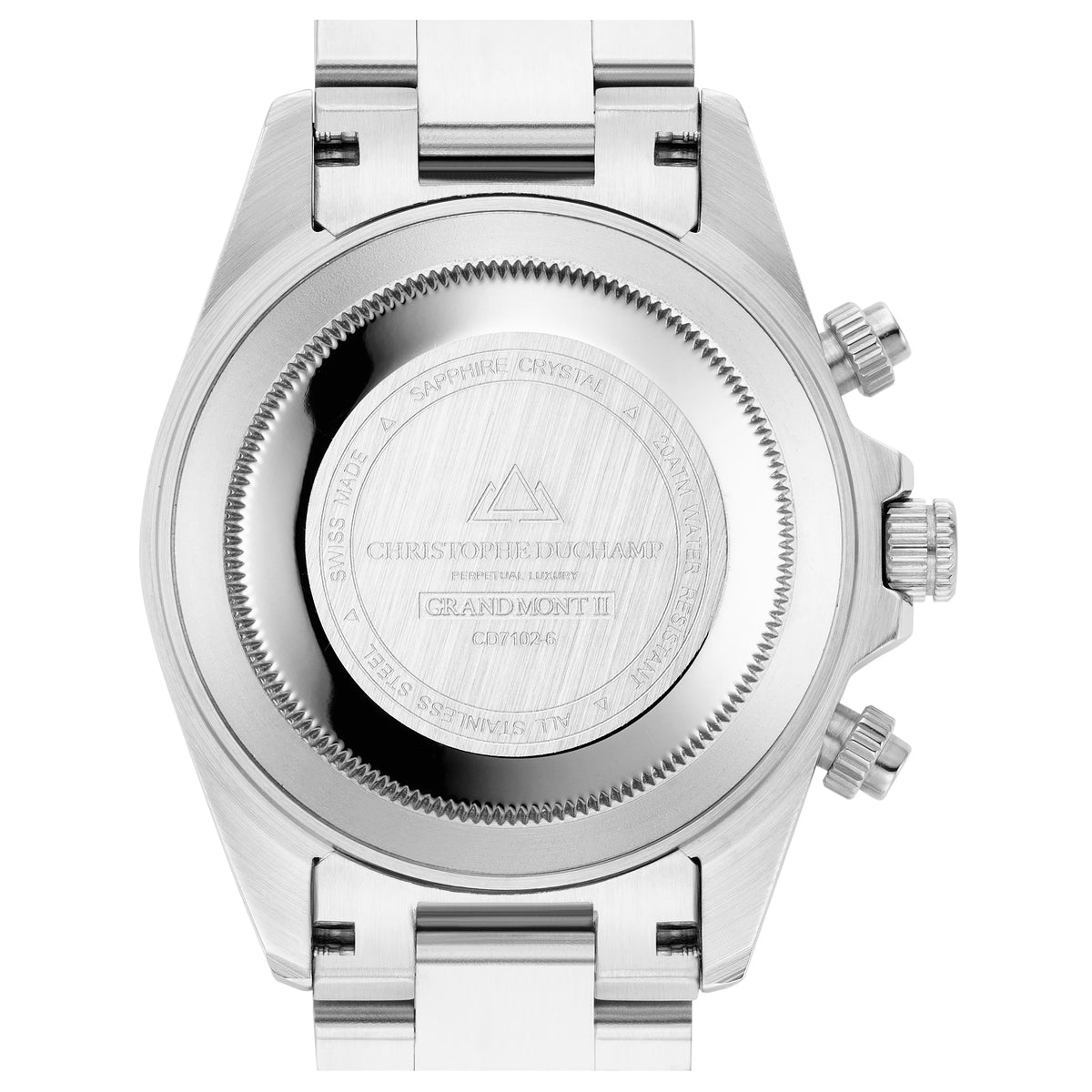 Christophe Duchamp Grand Mont Ceramic - White Dial & 316L Stainless Steel Strap