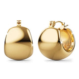 Bullion Gold Celeste Wide Hoop Earrings in Gold