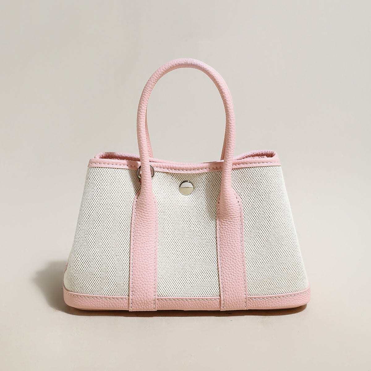 Botanical Canvas & Leather Garden Tote Bag - Pink