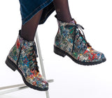 Bosccolo Womens Ankle Boots - Flower Multicolor