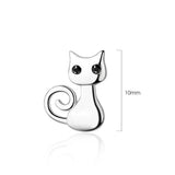 Twirly Cat Stud Earrings