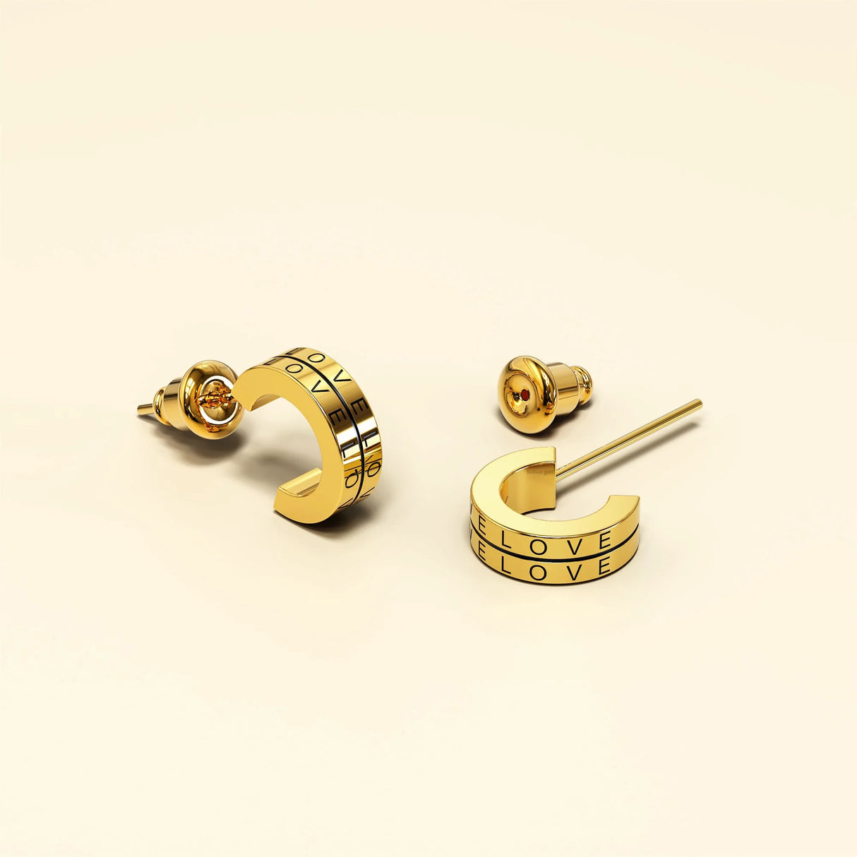 Bullion Gold Iris Zircon Gold Hoop Earrings