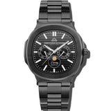 Christophe Duchamp L'envie Moonphase - Black Dial & 316L Stainless Steel Strap
