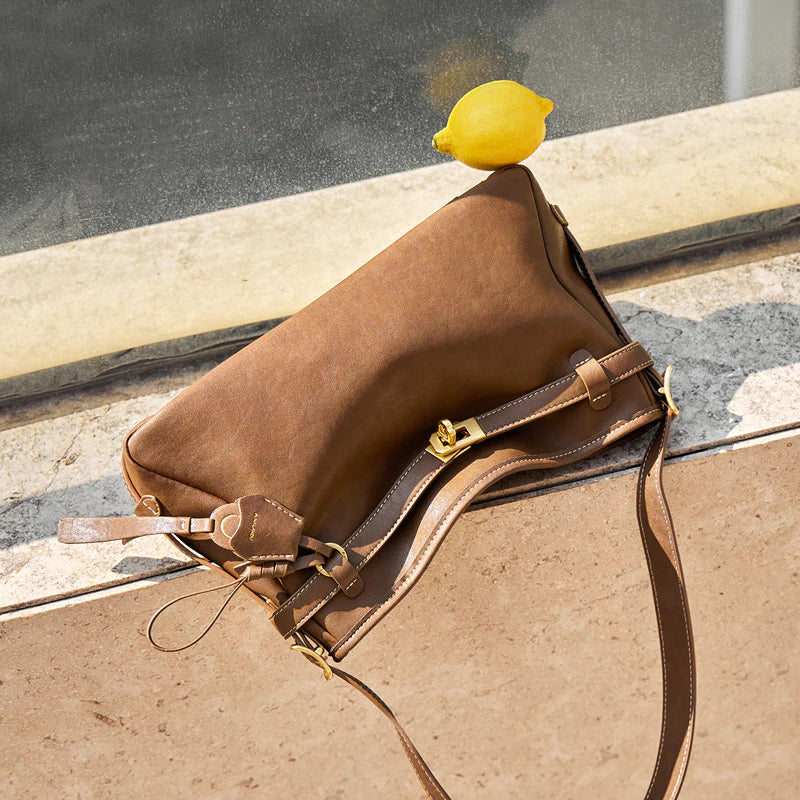 Nalandu Luxe Fortune Chime Slouch Shoulder Bag - Brown