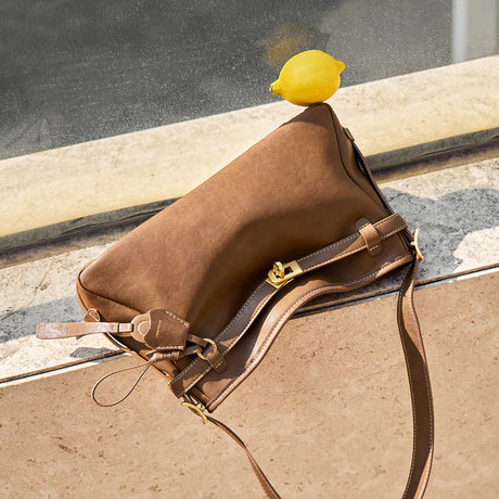 Nalandu Luxe Fortune Chime Slouch Shoulder Bag - Brown