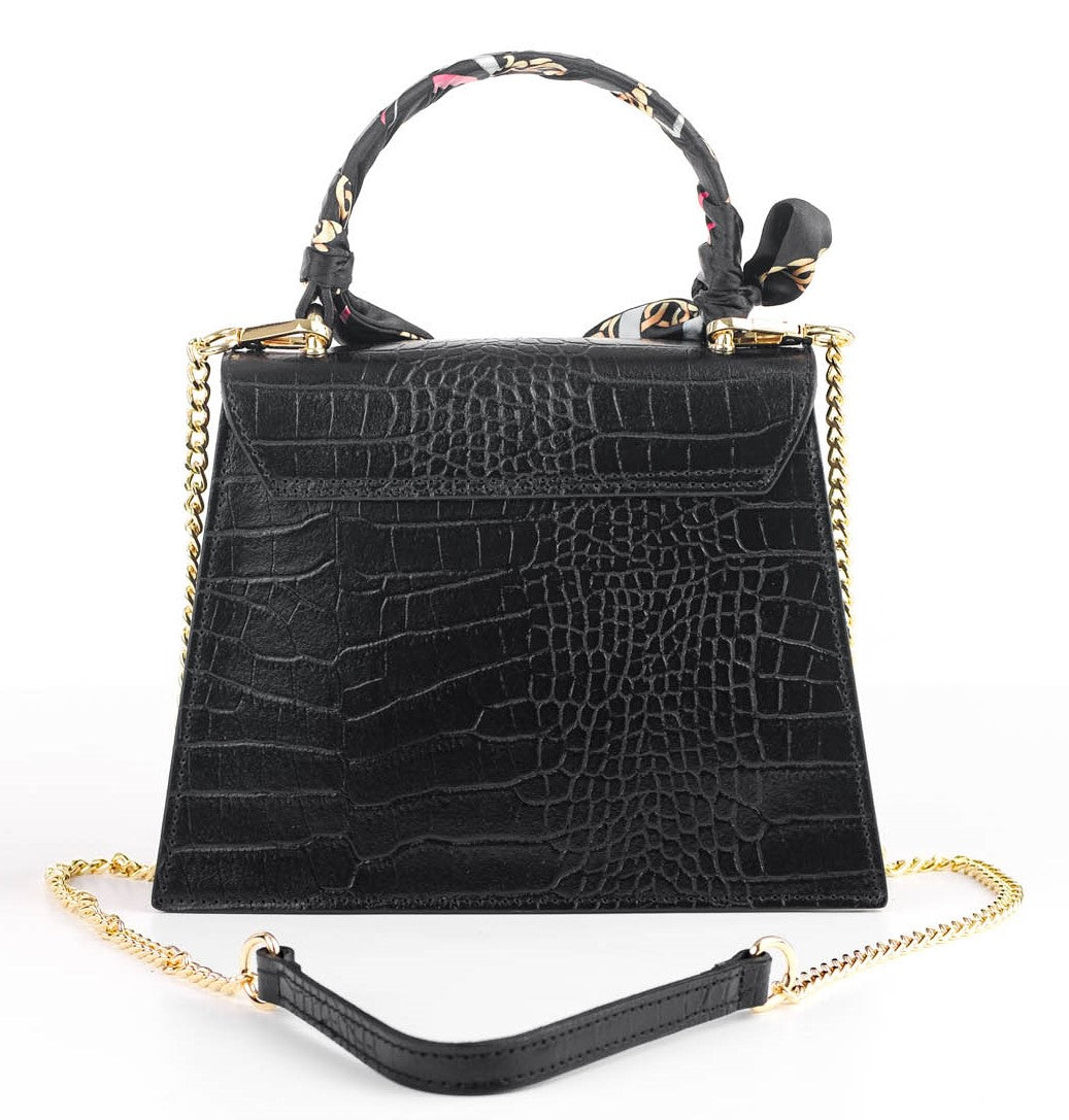 Bosccolo Handbag - Black Croco