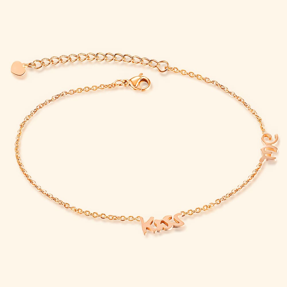 Bullion Gold Kiss Me Anklet
