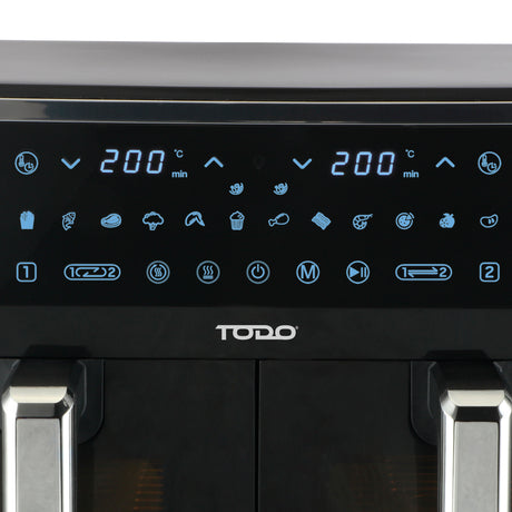 TODO 9L Air Fryer 2400W Dual Basket Digital Control Multi Function Cooker