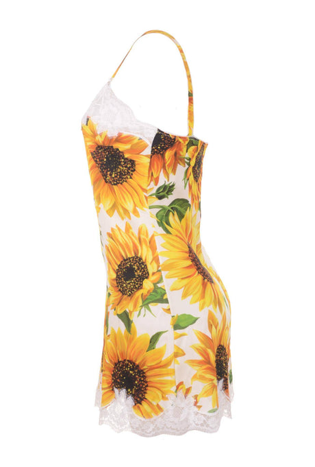 Dolce & Gabbana Women Sunflowers Lingerie Dress