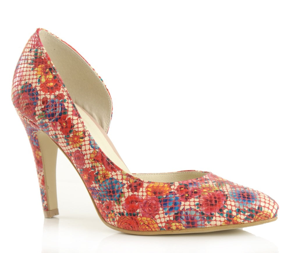 Bosccolo Womens Spike Heels - Flower Multicolour