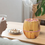 TODO 120ml Humidifier Aromatherapy Diffuser 7 Colour Led Ultrasonic Mist - Woodgrain