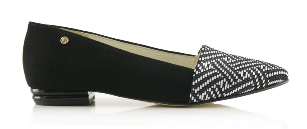 Bosccolo Womens Ballerina - Black Suede