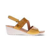 Revere Grenada Wedge - Mustard French/Croc