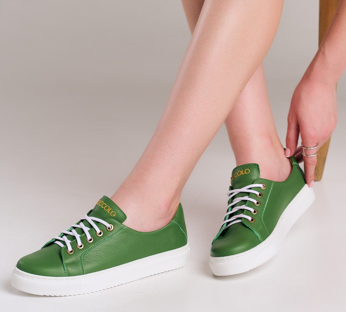 Bosccolo Womens Sneakers - Green/White