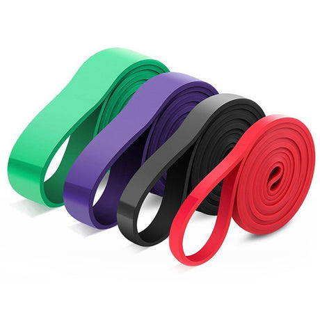 Heavy Duty Resistance Bands 4 Set with Handles Door Mount Exercise Pilates Yoga 2-56kg