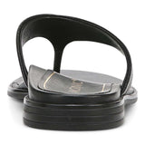 Vionic Agave Toe Post Sandal - Black Leather