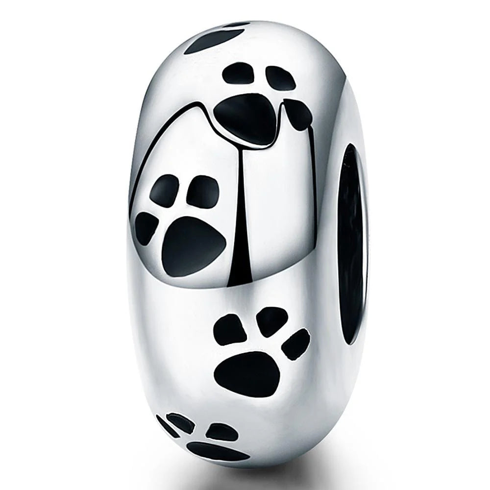 Solid 925 Sterling Silver Footprint Charm