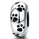 Solid 925 Sterling Silver Footprint Charm