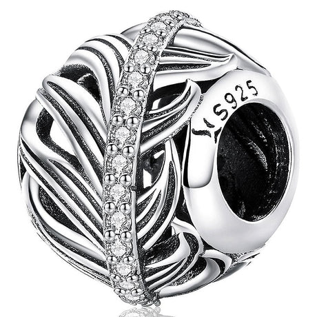 Solid 925 Sterling Silver Rolling Deep CZ Charm