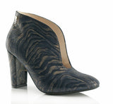 Bosccolo Womens Heel Boots Zebra - Navy Blue