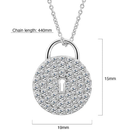 Krystal Couture Fancy Padlock Necklace